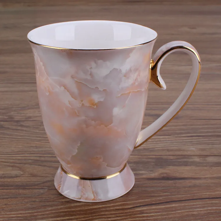 ليوبارد طباعة الذهب تقليم العظام الصين القدح كبير فنجان القهوة السيراميك التصميم الإبداعي #5