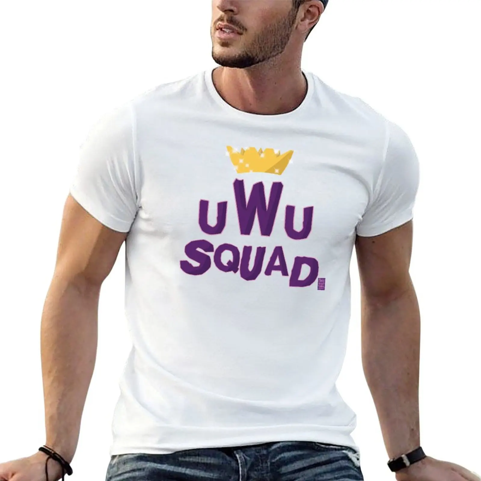 

cotton uWu T-Shirt Squad shirt t t 100 shirt for cotton percent pack man