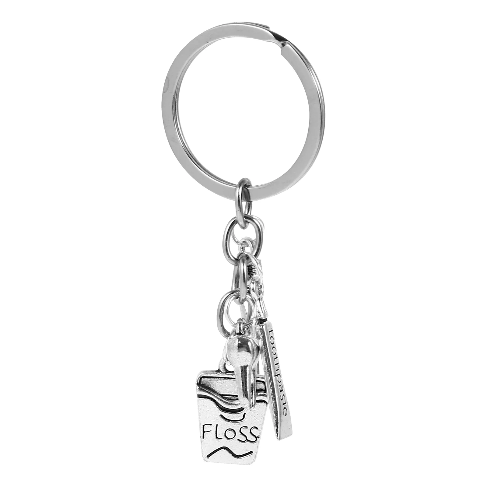 Puse Hanging Charm Wristlet Keychain Toothpaste Keyring Bag Charms Pendant Toothbrush