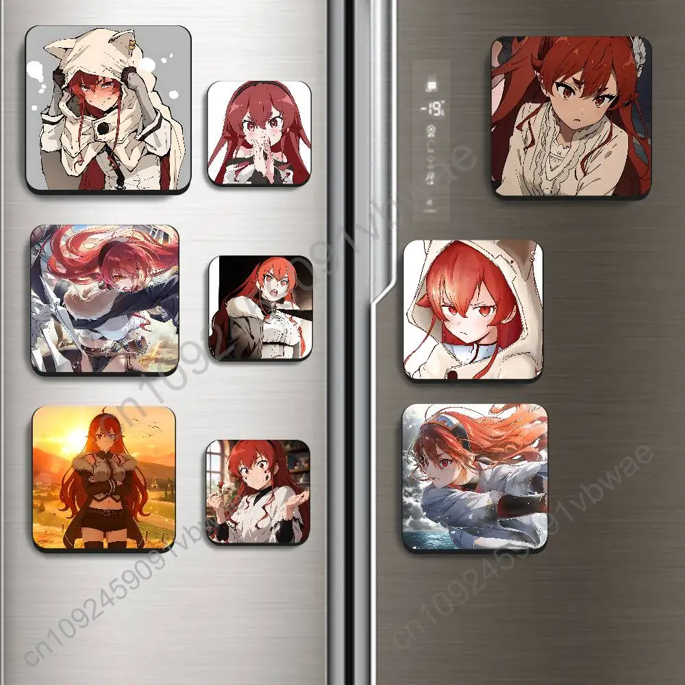 red Eris Boreas Greyrat Mushoku Tensei BestSelling Refrigerator Magnetic Sticker Fridge Magnets Adhesive to Metal Surfaces
