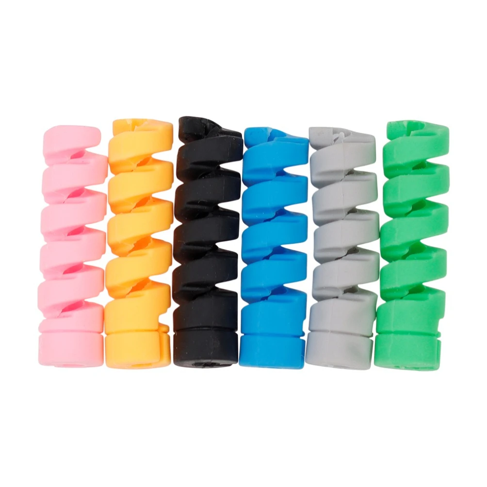 

500pcs Silicone Cable Protector Spiral Winder Wire Organizer for Mobile Phone USB Charger Data Cables