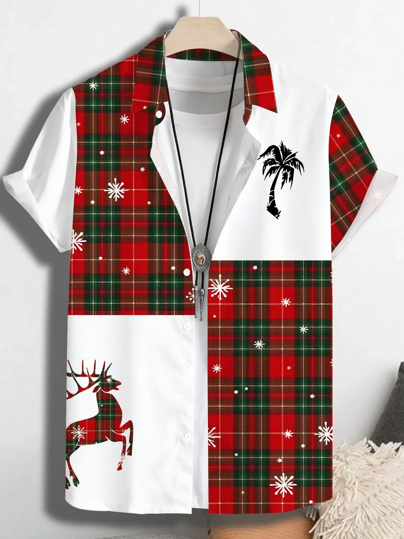 

Summer High Street Men's Hawaiian Shirt Man Short Sleeve Cool Tropical Print Relaxed Fit Comfortable Party Outfit Tops