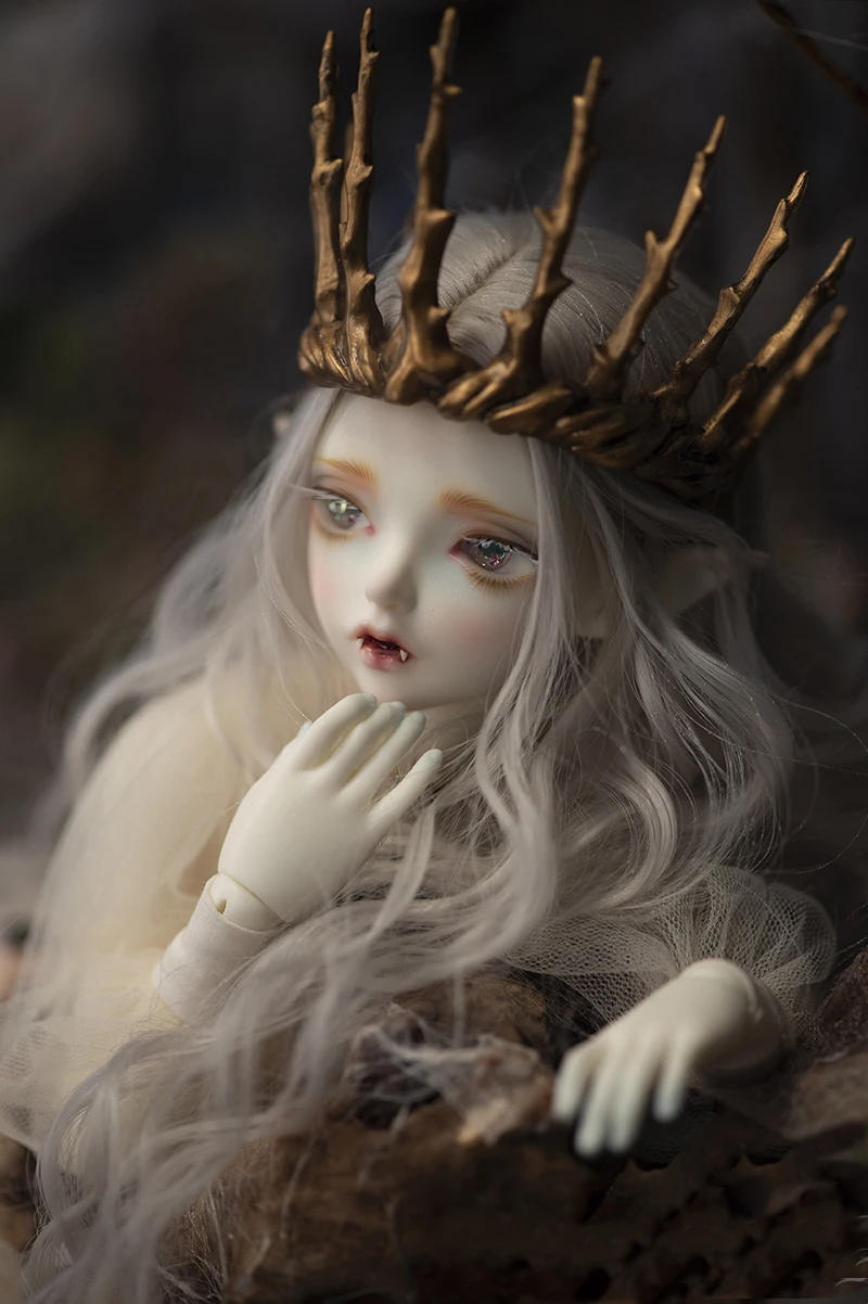 Happy Amethyst SD BJD lalka 1/4-Hwayu Wampirzyczka Elf, darmowy zestaw oczu z zaawansowanej żywicy, prezent świąteczny dla dziewczynki