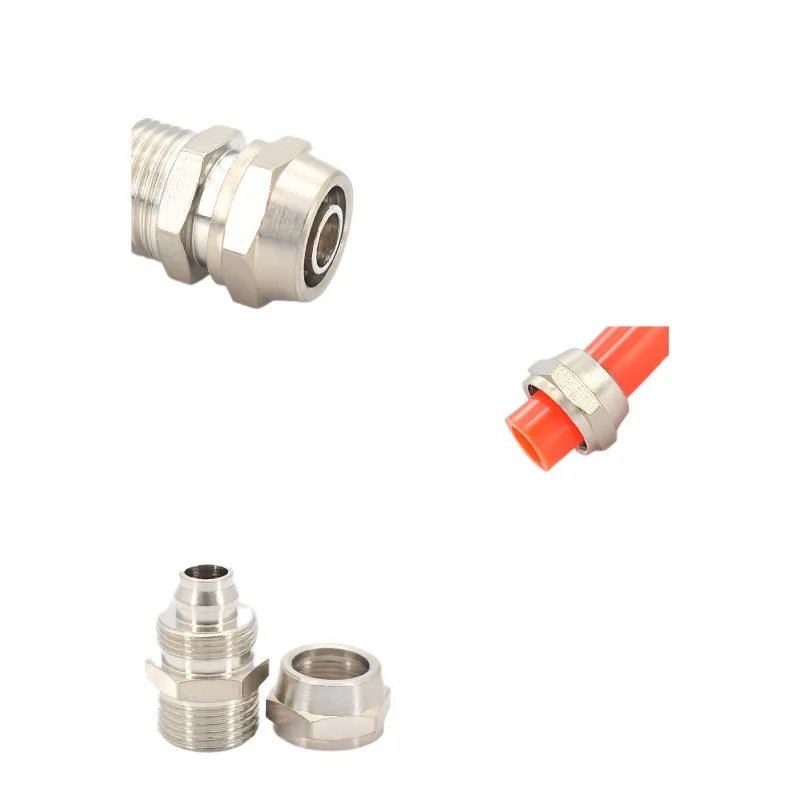 Fotografia 3: Conector Rápido para Mangueira de Ar em Tê de 3 Vias com Redutor Igual de 6, 8, 10, 12, 14, 16 mm, Rosca Macho BSP de 1/8, 1/4, 3/8, 1/2 polegadas em Latão