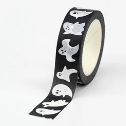 1X 10M Decorative White Ghost Spirit Halloween Washi Tape DIY Scrapbooking Stickers Planner Adhesive Masking Tape Cute papeleria