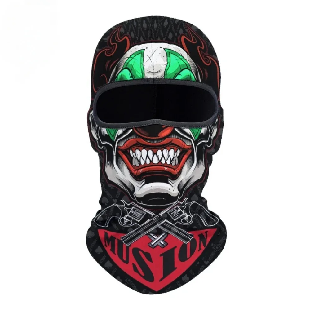 Motorcycle Balaclava Mask Helmet Liner Skull Print for Cycling Skiing