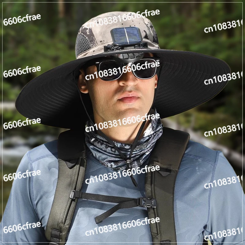 

Men's Visor Hat Large Brim Sun Protection Bucket Hat Outdoor Fishing UV Protection Summer