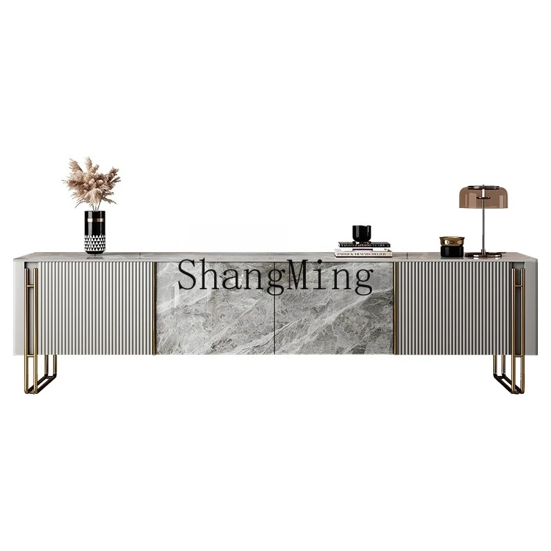 FG Rock Board TV Cabinet Modern Minimalist Living Room Bedroom Floor Italian Style Coffee Table Storage Cabinet