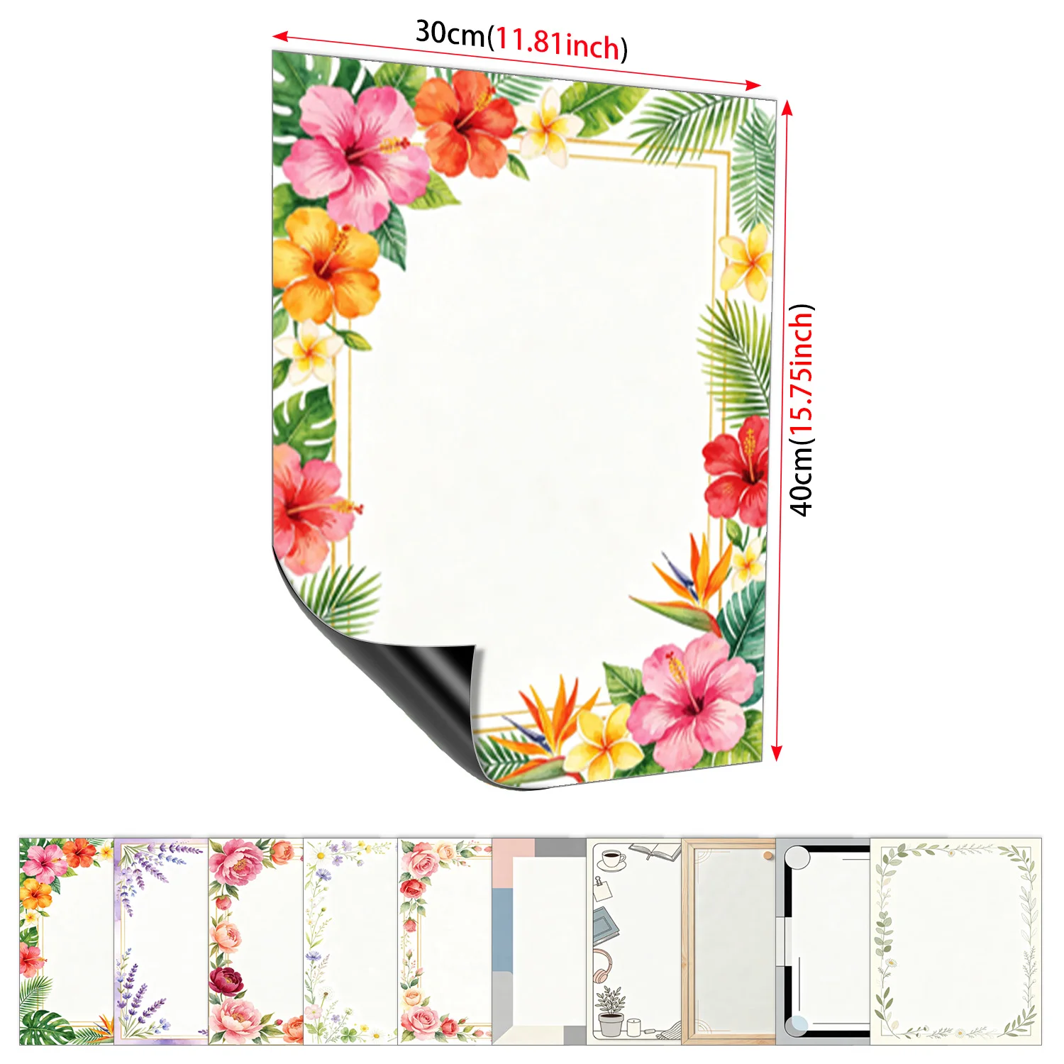 Magnetic Whiteboard Sticker 11.81x15.75 Inch, Writable Erasable Fridge Planner for Home Kitchen Note Taking
