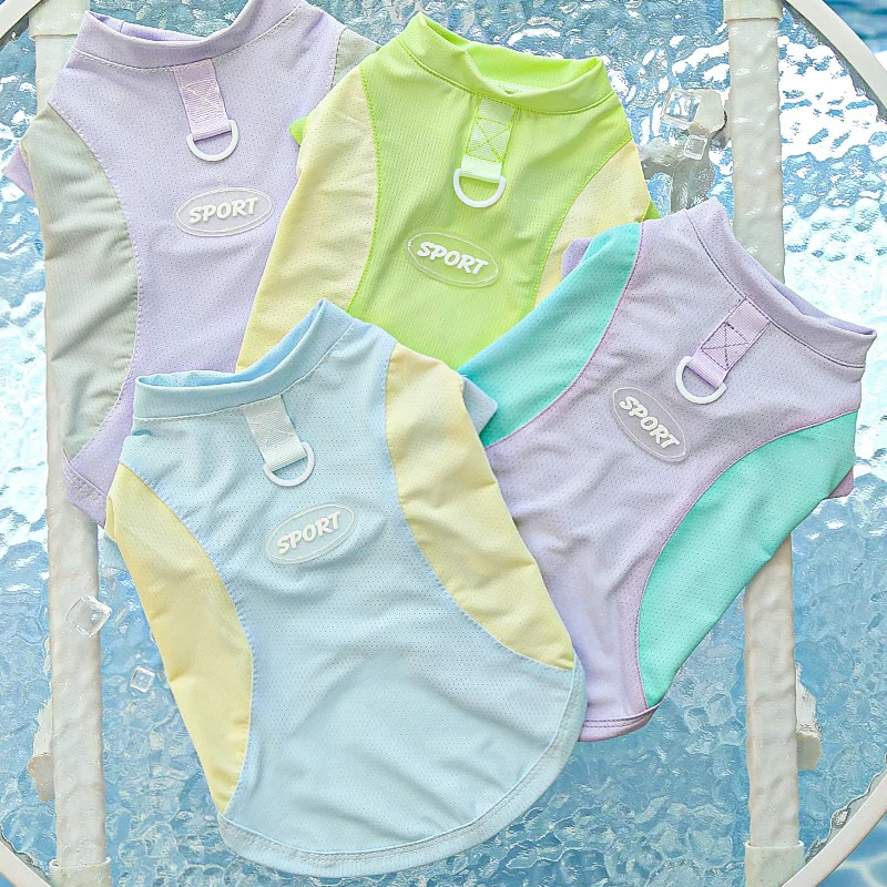 Gilet rafraîchissant d'été pour chiens et chats – Veste en maille respirante de protection UV pour petits et moyens animaux de compagnie, vêtements d'extérieur pour chiens et chats