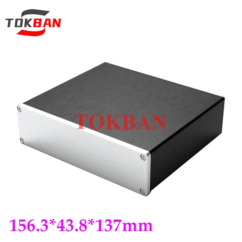 Tokban Audio 1504 156.3*43.8*137mm All-aluminum Power Amplifier Chassis Enclosure DIy HIFI Amp Case Shell