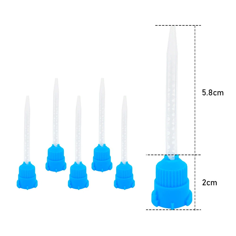50/100Pcs Dental Mixing Tips Disposable Nozzles Head Impression Materials Silicone Rubber Conveying Head Mixing Tube Dentistry