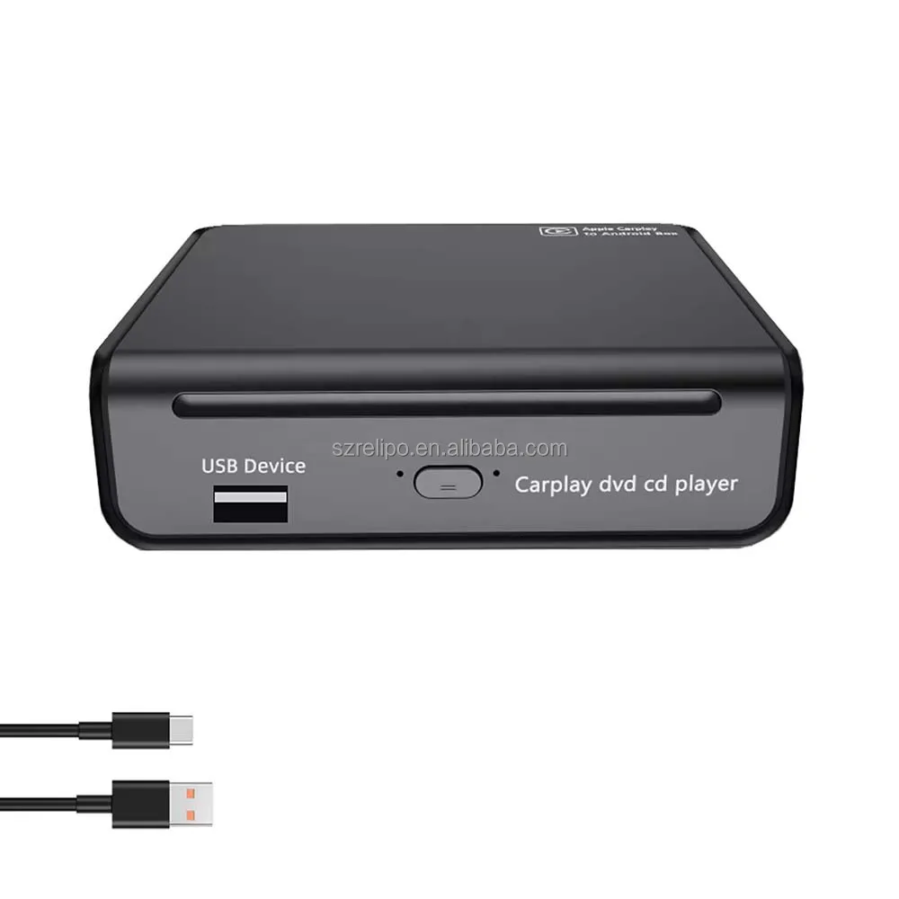 

Portable USB DVD/CD Player Built-In Wireless CarPlay Android Auto Compatible Original Cars Includes Wired CarPlay Combination