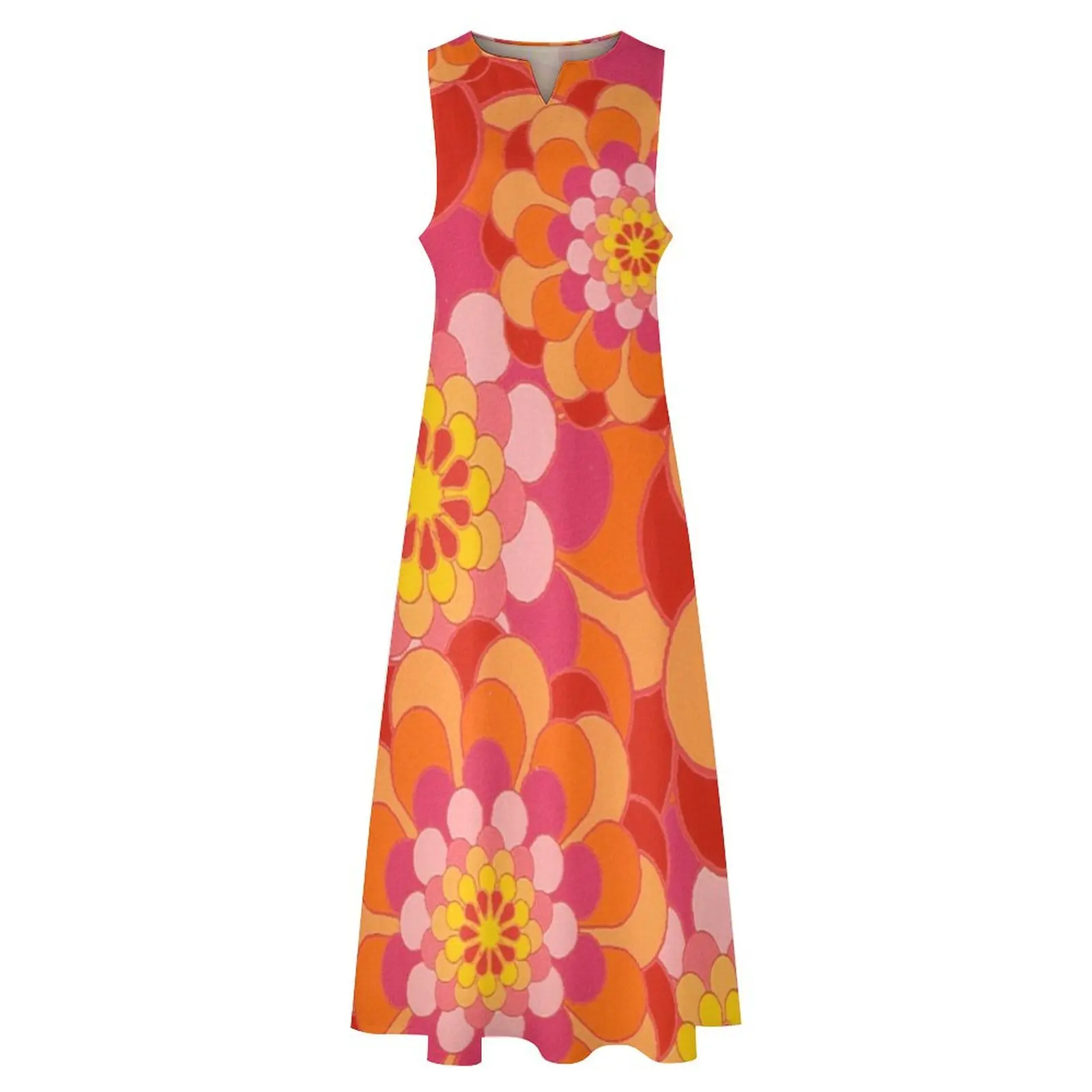 60s Flower Power - Yeah Baby! Long Dress elegant dress prom clothes Dress