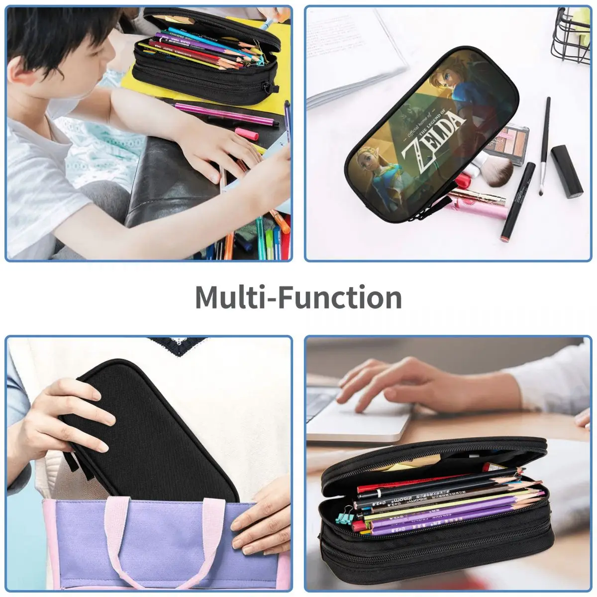 Zeldas The Legend Japanese Games Pencil Cases Fashion Pen Pencil Bags Student Large Storage School Supplies Zipper Pencil Box