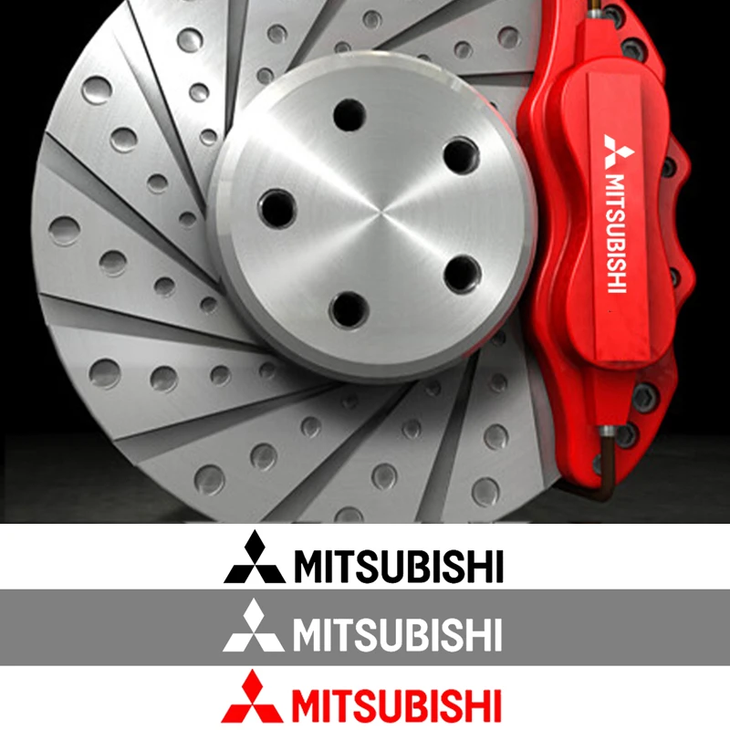 

6PCS Car Caliper Cover Vinyl Sticker for Mitsubishi Lancer Mirage OTO ASX L300 Montero L200 Outlander Delica Pajero Accessories
