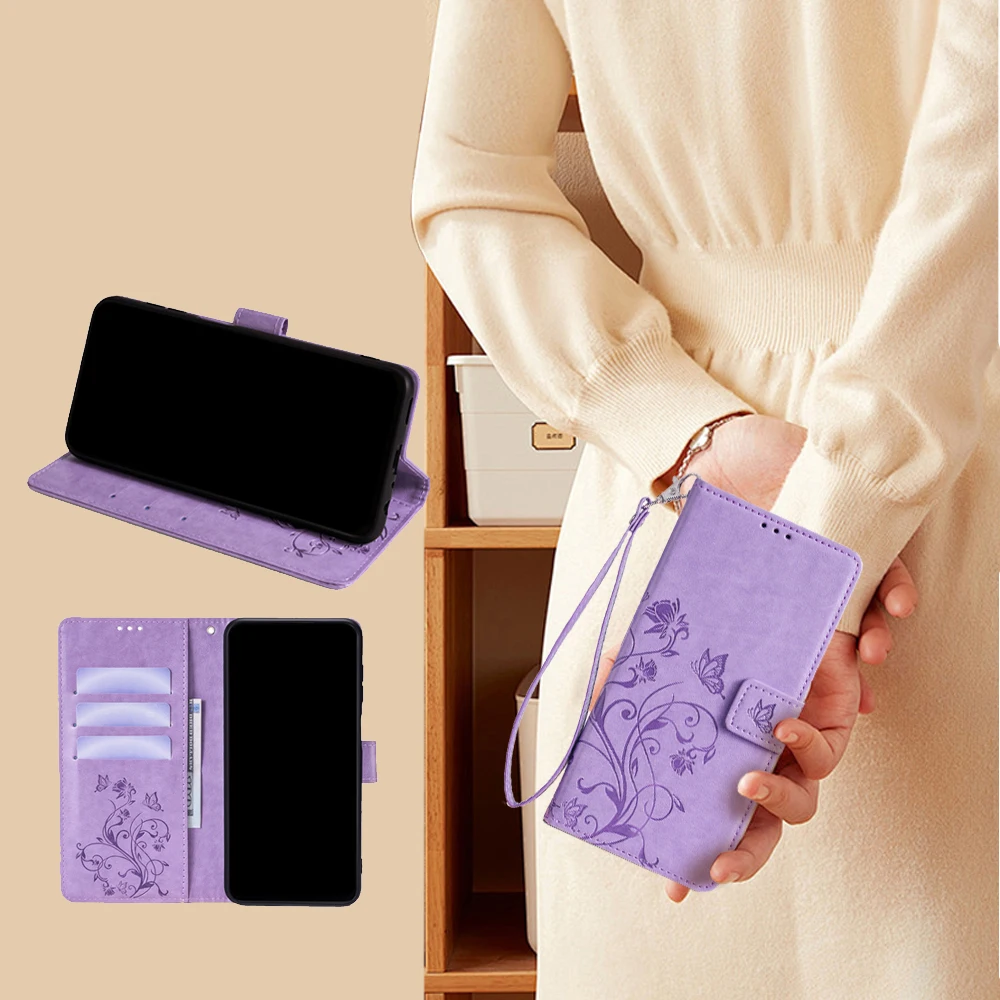 Mode geprägte einfarbige Flip Wallet Cover für iPhone 17 Pro Max iPhone 17 Air iPhone 16E Magnetschnalle Ledertasche Funda