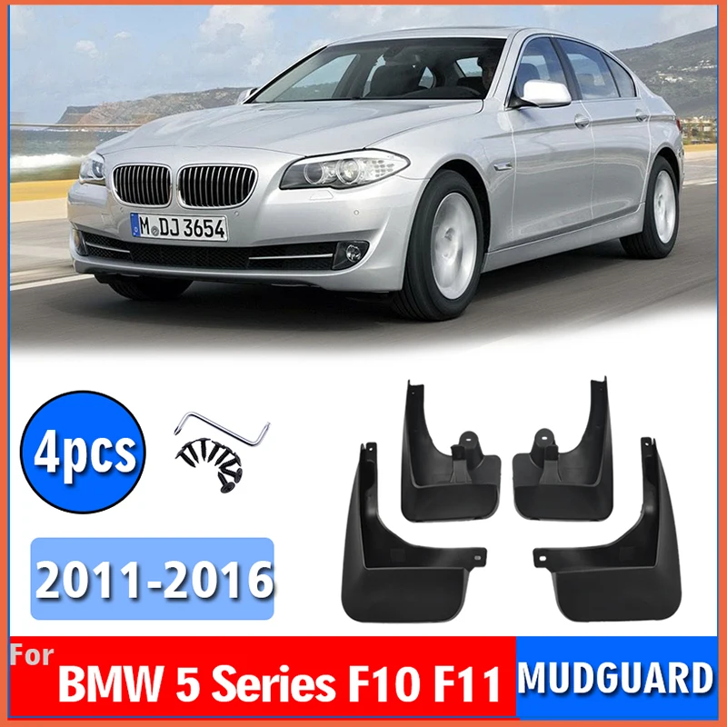 4PCS ABS Mud Flaps Splash Guards For BMW 5 Series F10 F11 2011-2013 2014 2015 2016 Front Rear Fender Protectors Auto Accessories