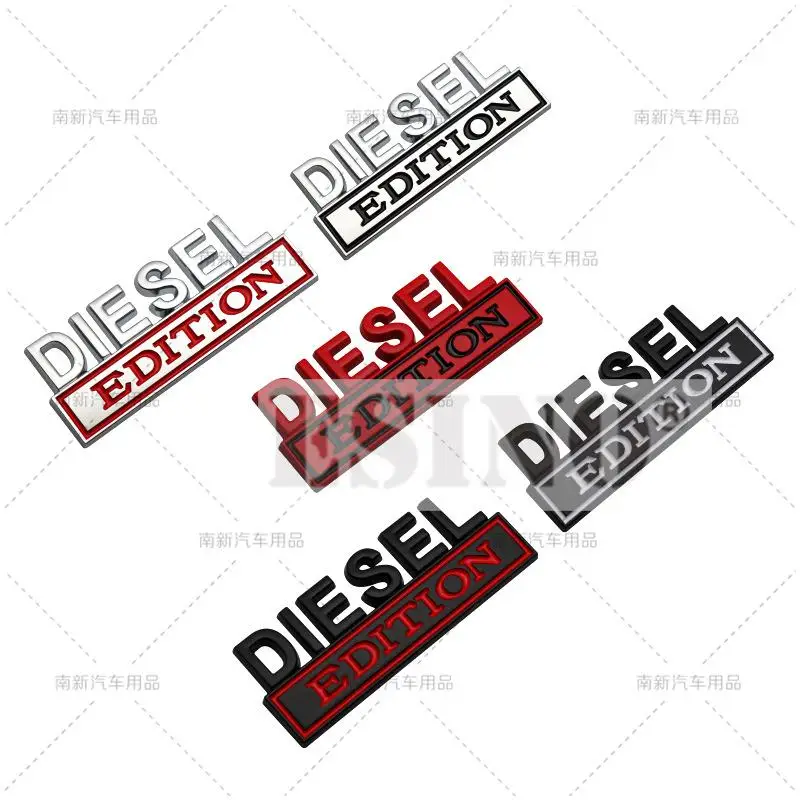 Car Styling 3D Diesel Edition Metal Chrome Zinc Alloy Adhesive Emblem Decorative Badge Funny Decal Auto Accessory