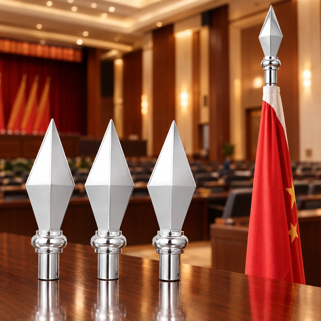 3pcs Flag Pole Topper Flagpoles Metal Topper Aluminum Alloy Flagpole Head Replacement  Weather Resistant And Easy Attachment