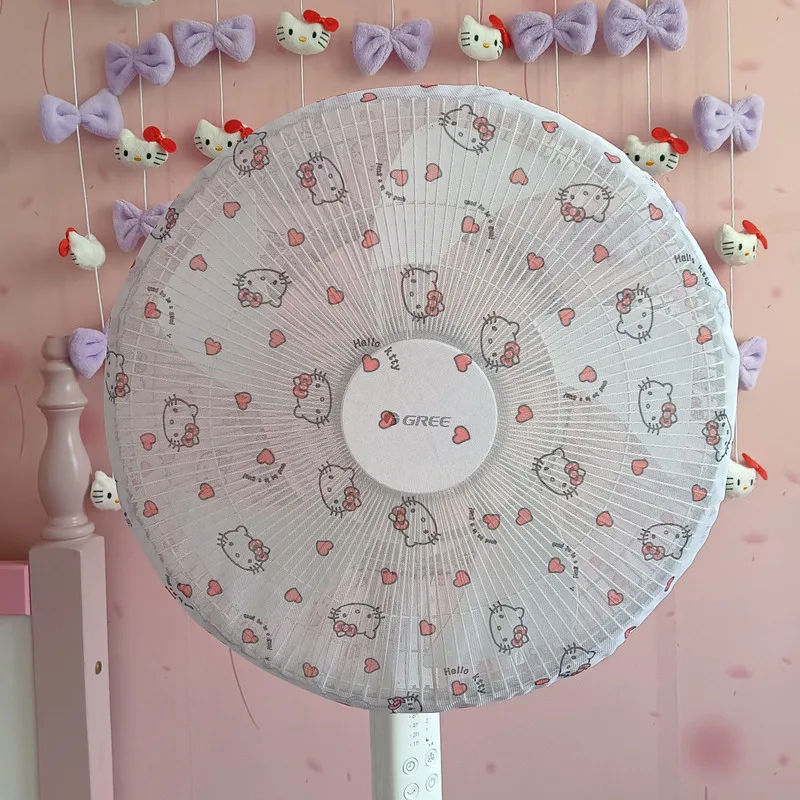 Housse anti-poussière pour ventilateur électrique Hello Kitty, housse anti-poussière pour tête de ventilateur, housse anti-poussière pour ventilateur sur pied, housse de rangement domestique