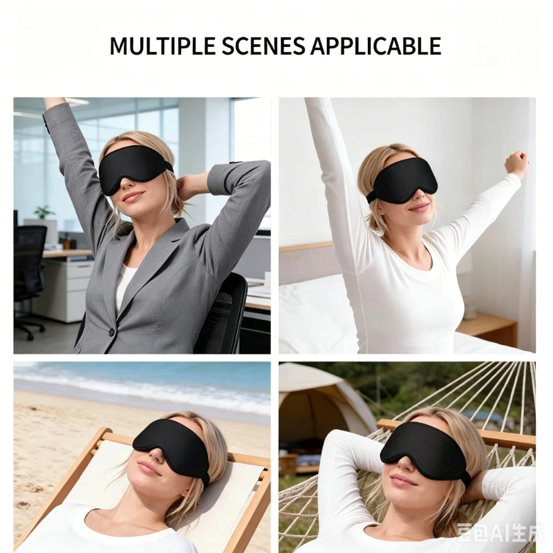 1Pcs 3D Stereoscopic Eye Mask for Light Blocking and Sleep Relieving Eye Fatigue Breathable Sleep Aid Eye Mask