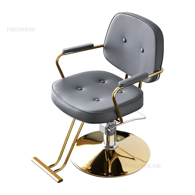 

Итальянские бытовые парикмахерские стулья, кресла со спинкой для волос, современная парикмахерская, кресло для стрижки волос, гардеробная, табурет для красоты H