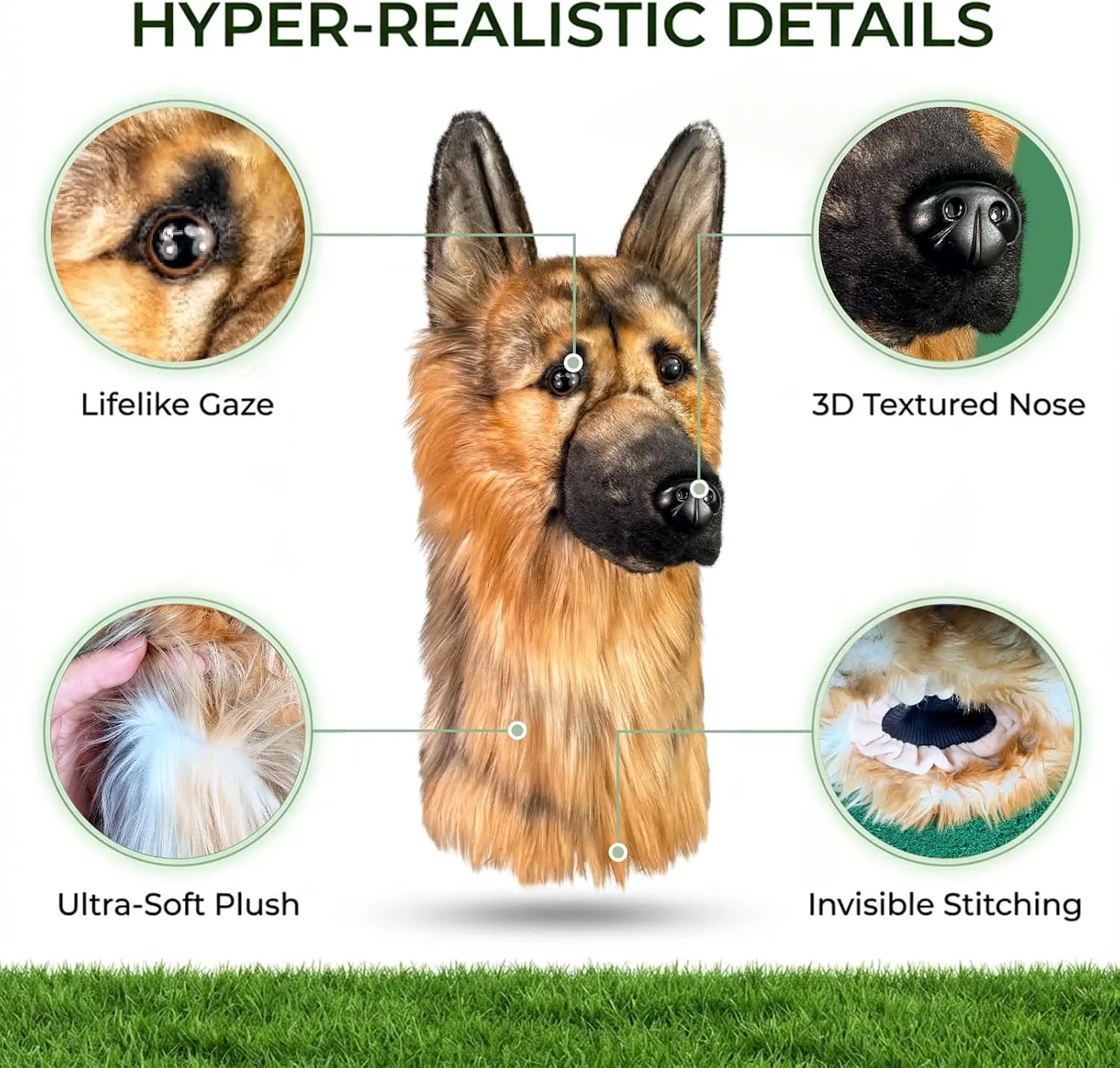 Golf Driver Head Cover with Dog Design, Fits 460CC 450CC 440CC Drivers, Premium Protective Material, Ideal Golf Gift for Men and Women Golfers