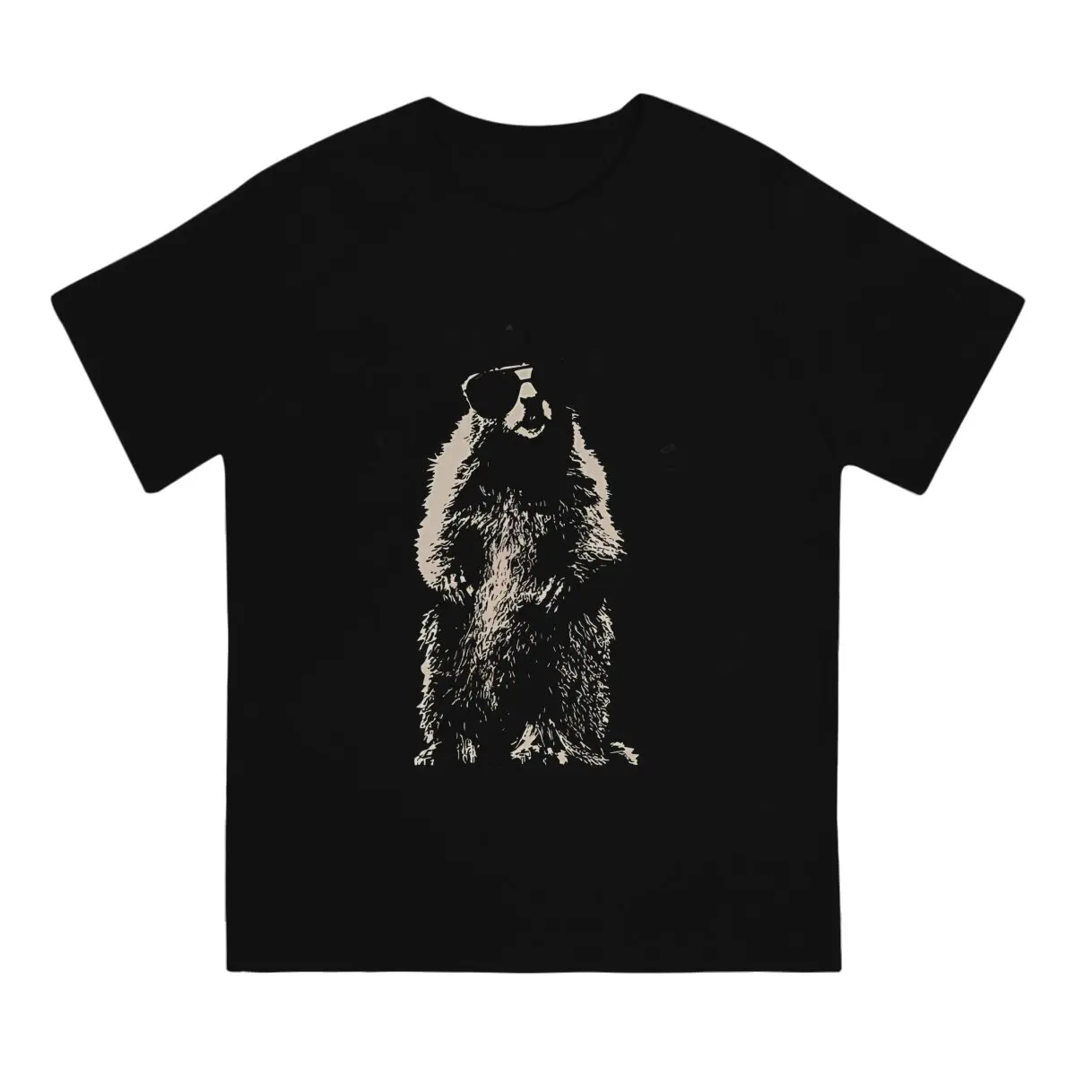 Novelty Perfect T-Shirt for Men Round Collar Cotton T Shirt Marmot Short Sleeve Tee Shirt Printed Tops