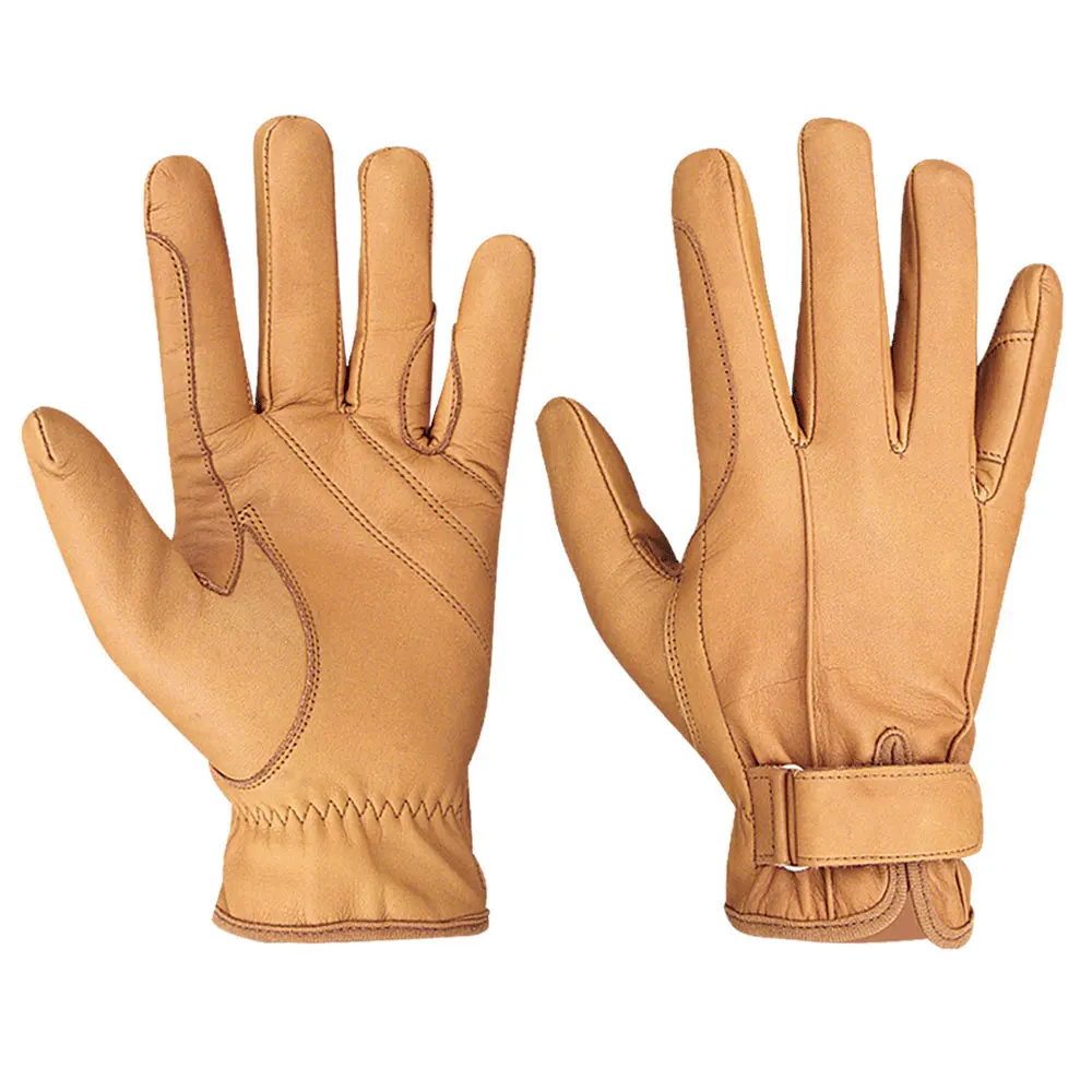 Custom Professional Western Winter Horse Riding Gloves For Men High Quality Breathable Genuine Leather Comfortable Equestrian