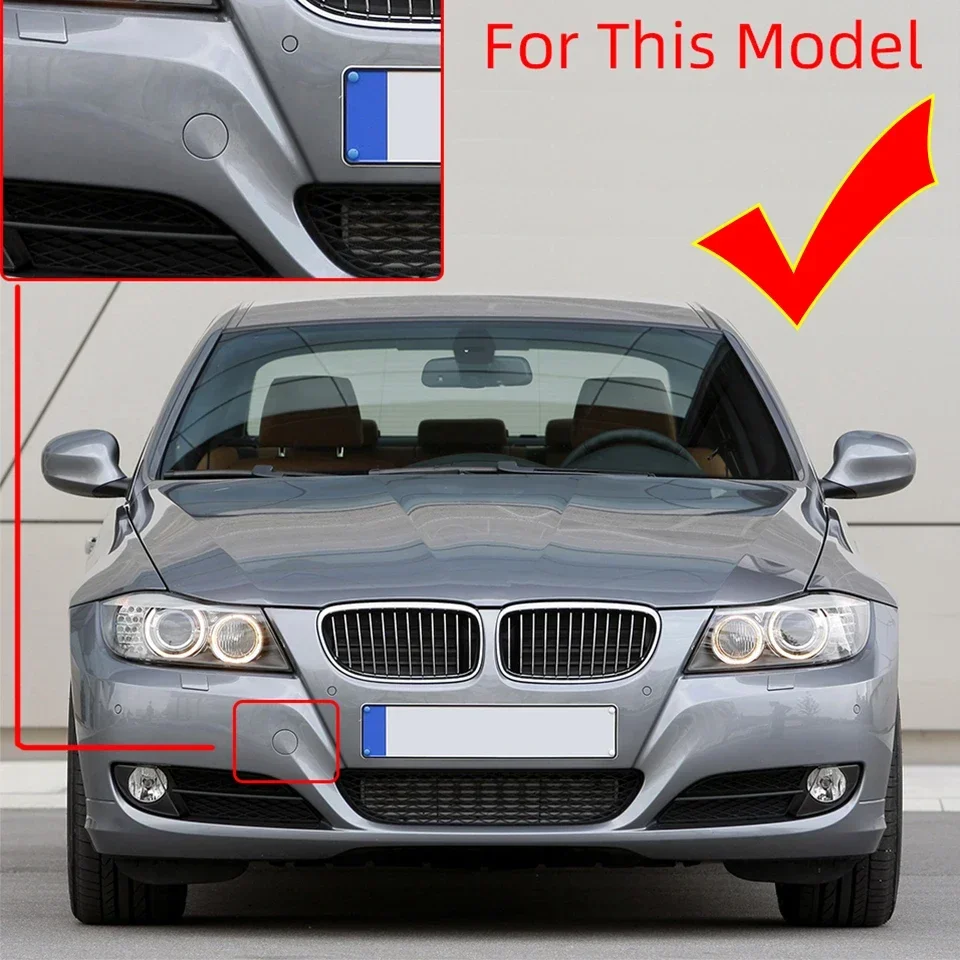 Front Bumper Tow Hook Cover For BMW 3 E90 E91 LCI 320 323 325 328 2009-2012 Painted Tow Hauling Eye Trim Cap Lid Car Accessories