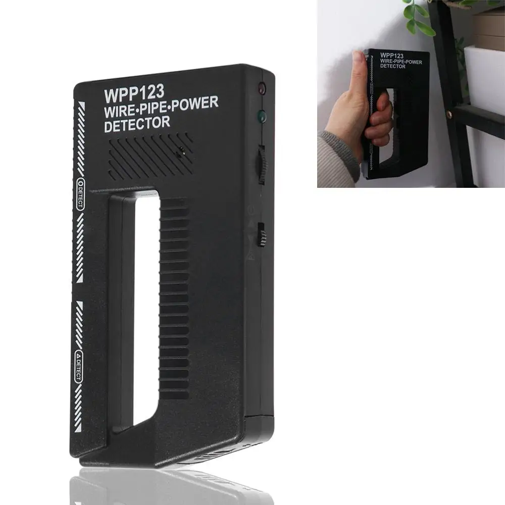 WPP123 Wire Pipe Power Detector High Sensitivity Portable Wall Detector Scanner DIY Work Adjustable Keys Metal Detector