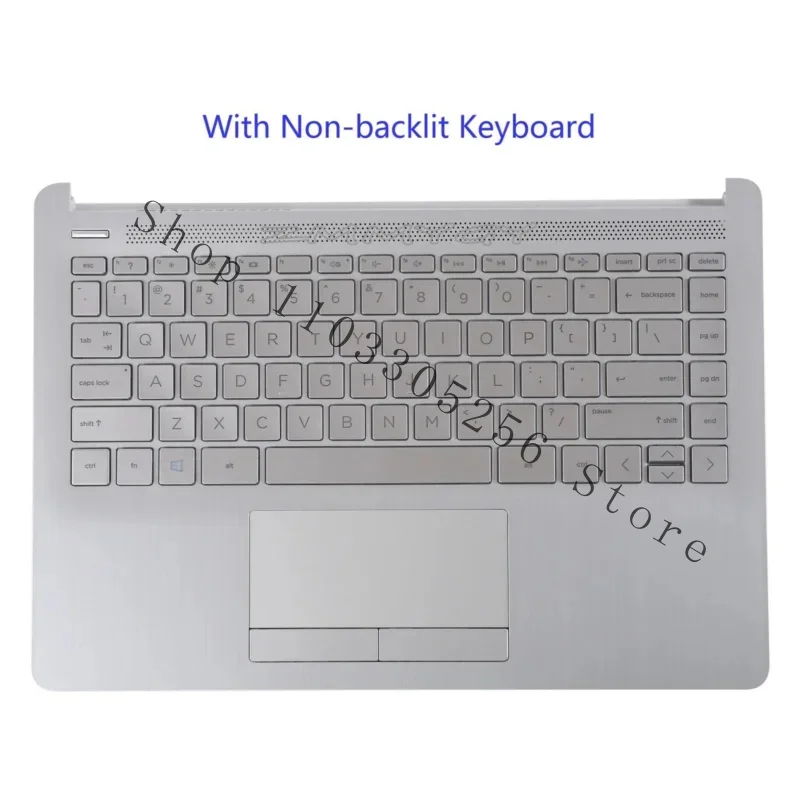 WYORESY Palmrest for HP 14-cf 14z-dk 14s-dp W/non-Backlit Keyboard & touchpad L48648-001