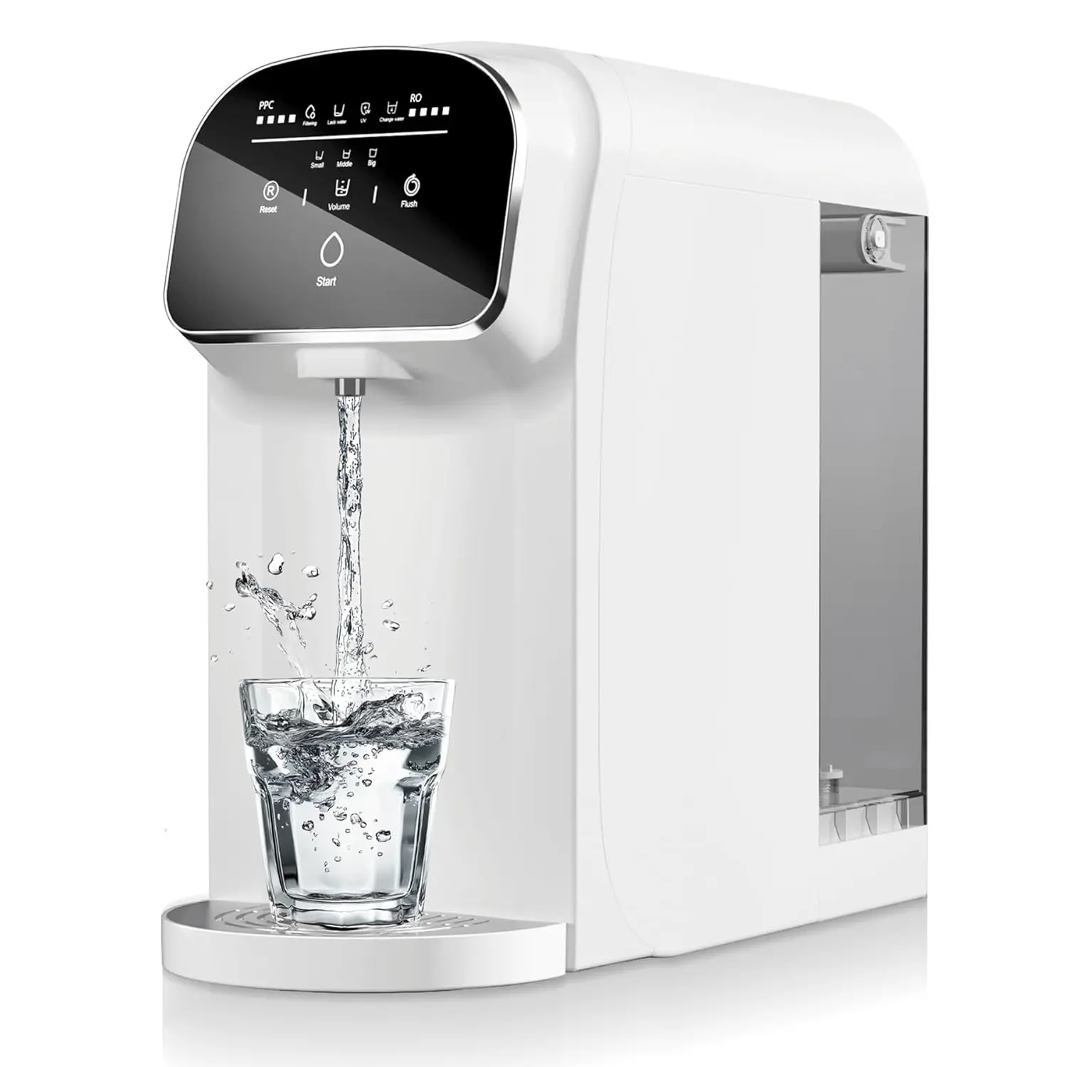 

UV Countertop Reverse Osmosis Water Filter NSF ANSI 372 Certified 5 Stage RO Filtration System 5 1 Pure to Drain No