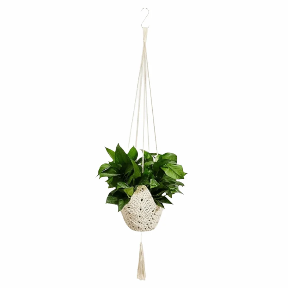 Net Scoop Handmade Macrame Plant Hanger Bohemian Creative Plant Hanger Long Sturdy Flower Pot Home Decor