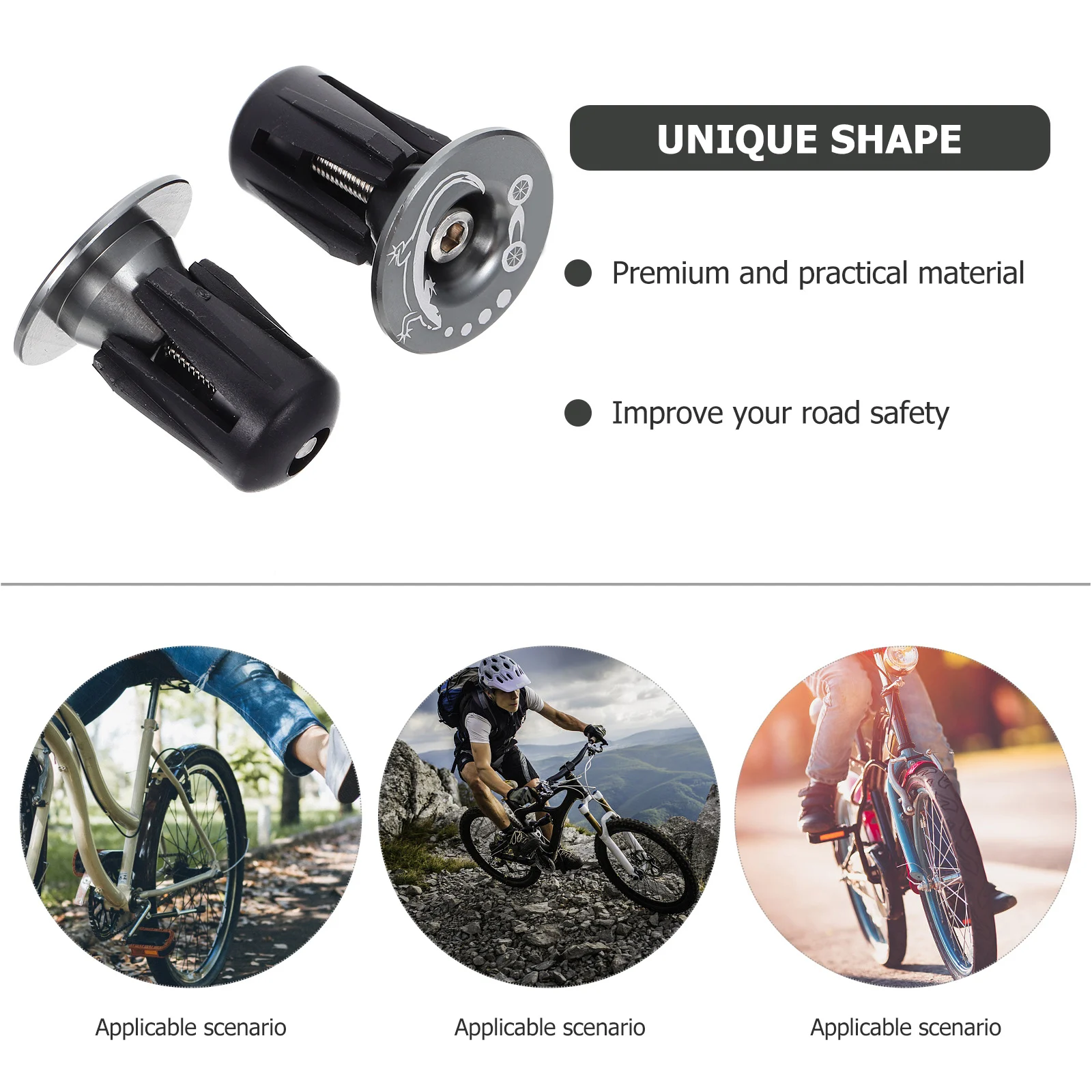 

1 Pair Road Plug Aluminum Alloy Bar Ends Mountain Bike Parts Durable Replacement Handlebar End Plug Easy Installation