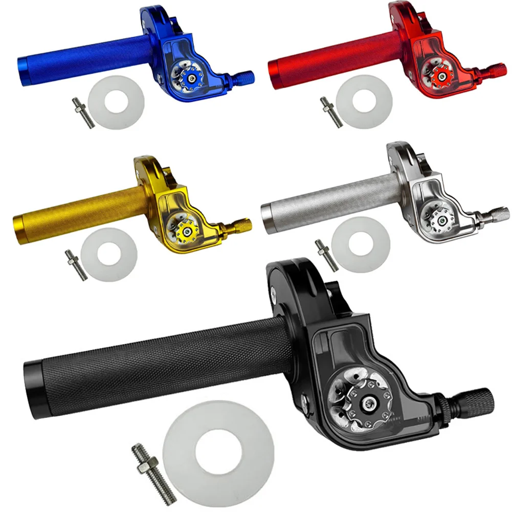 Acelerador Universal de aluminio CNC de 22mm, empuñaduras giratorias, Cable de manillar para motocicleta, ciclomotor, Scooter, ATV, Quad Bike M10 * 1,5