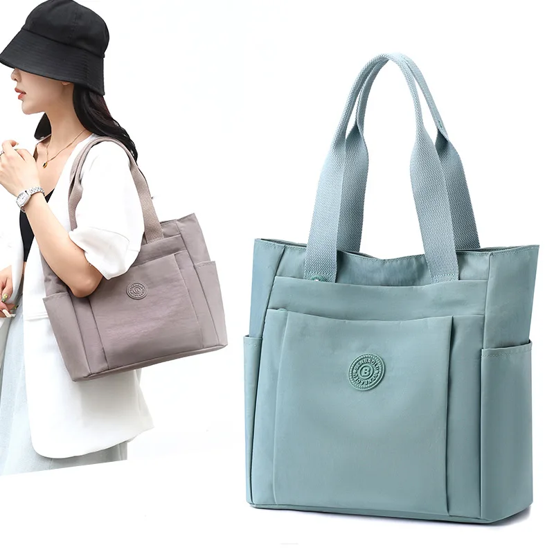 Simply Nylon Tote Bag Women Casual Shoulder Bag Handbag for Mom College Students Books Holder Work Travel Everyday Use Bags view 4