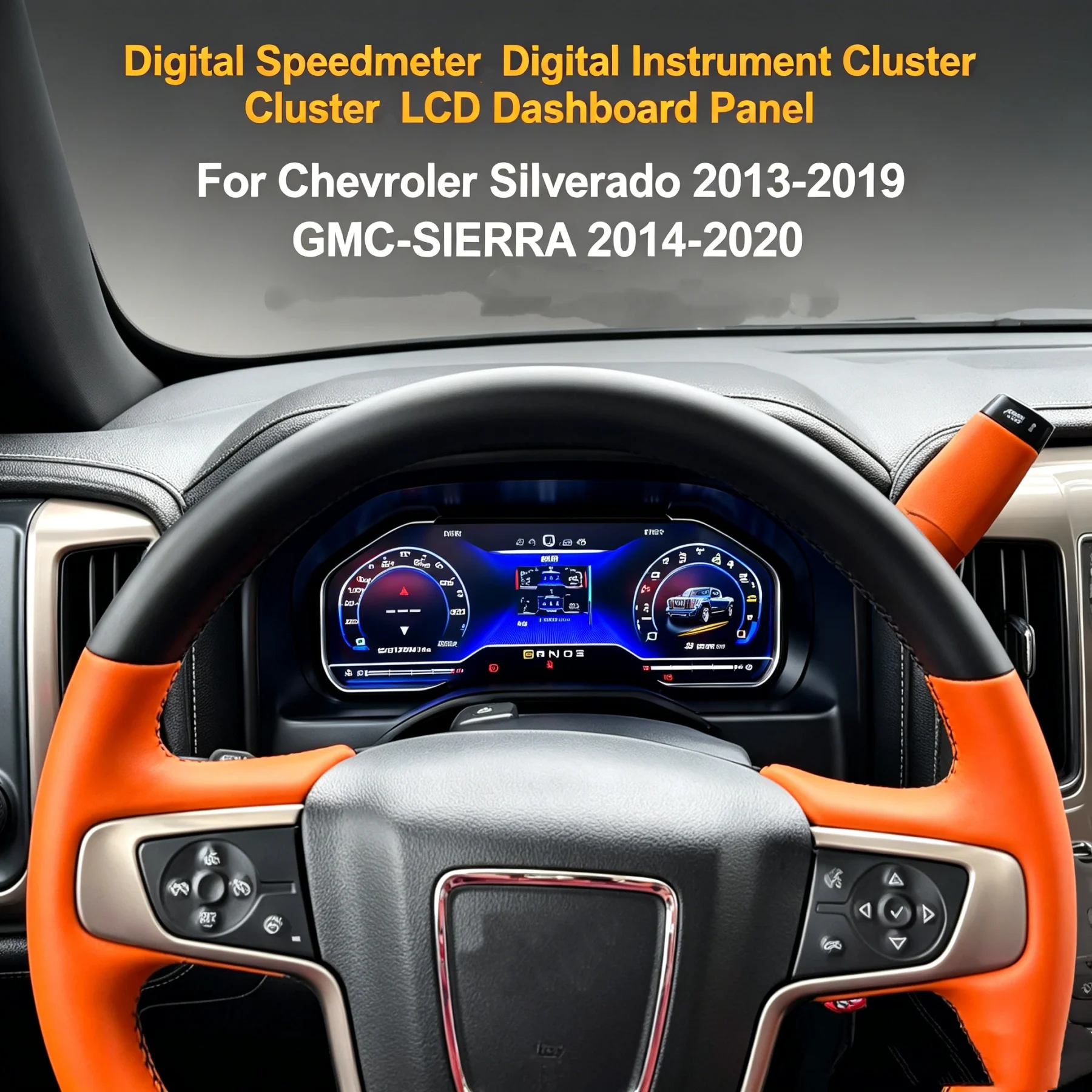 

LCD Digital Cluster For Chevroler Silverado 2013-2019 GMC-SIERRA 2014-2020 Virtual Cockpit Speedometer Dashboard Screen