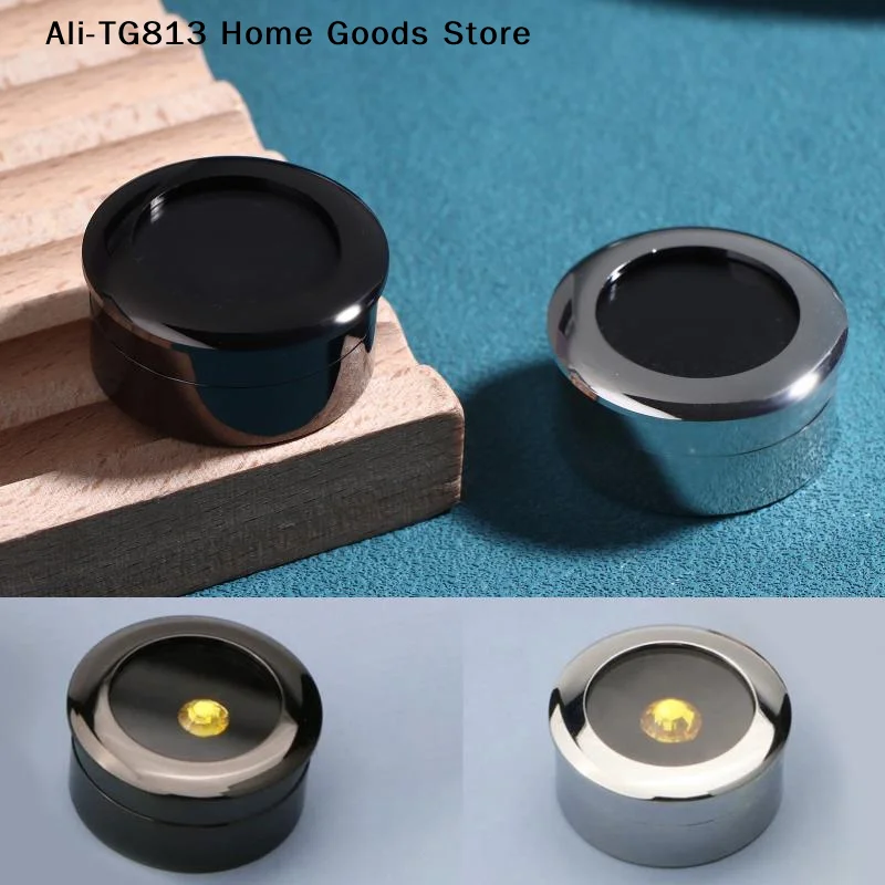 

[TG813]Round Diamond Display Box Stone Gem Storage Case Store Show Gemstone Organizer Silver Metal Diamond Gift Packaging Box