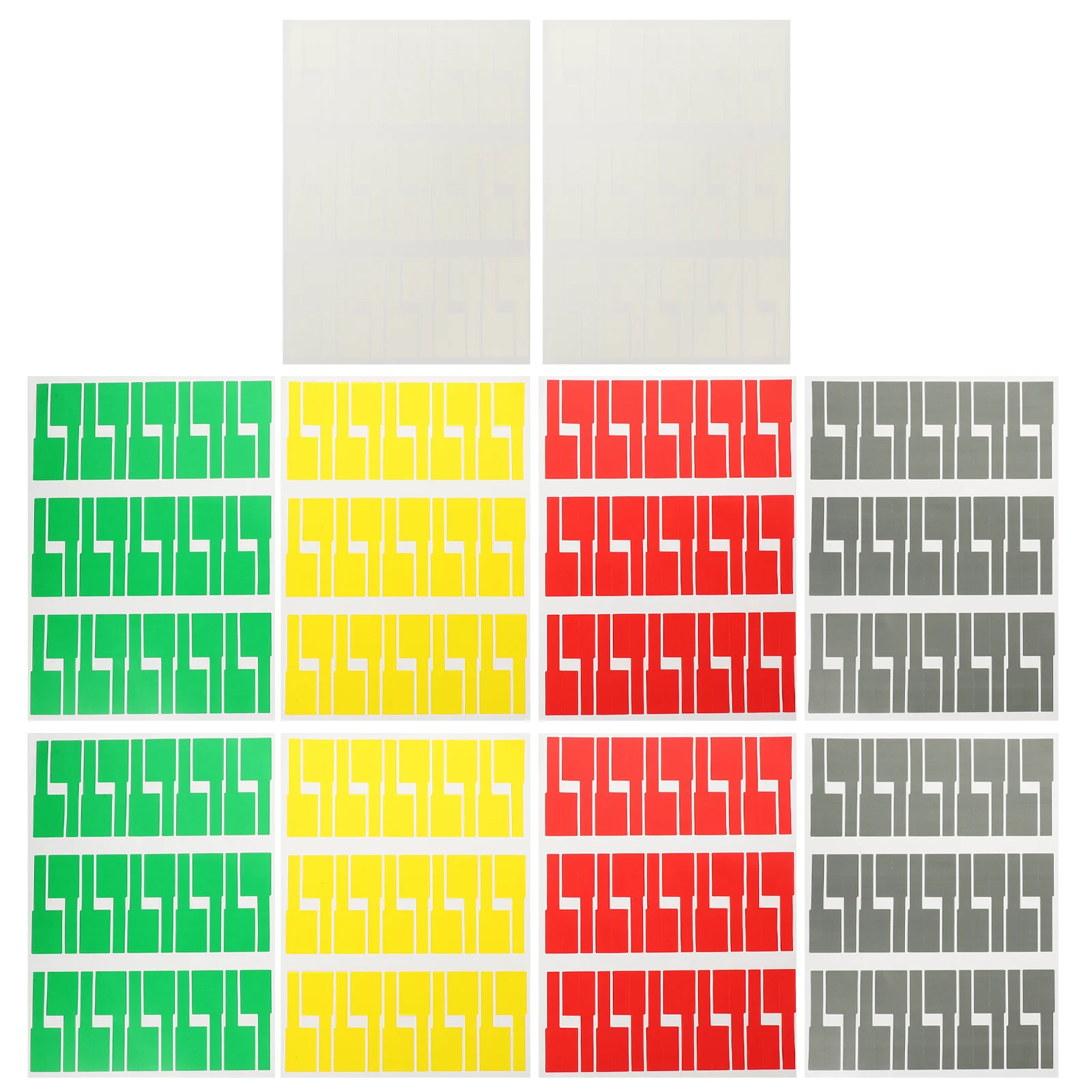 10 أوراق ملصقات كابلات ملونة ذاتية اللصق لملصقات تحديد منظم إدارة سلك الكمبيوتر المكتبي والمدرسة #1