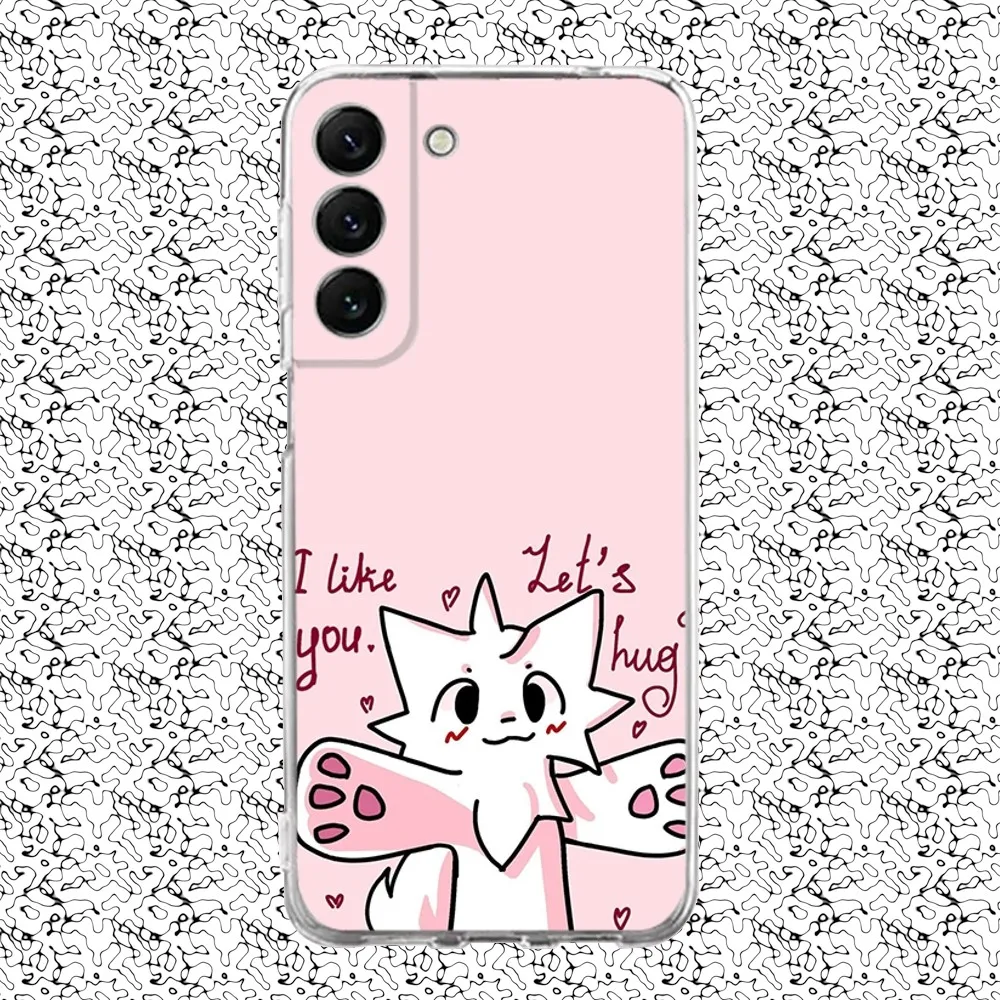 Силиконовый чехол для телефона Cute Boykisser для Samsung S30,23,21,22,20 FE lite,S10,9,PIus Note20ultra Soft Transparent