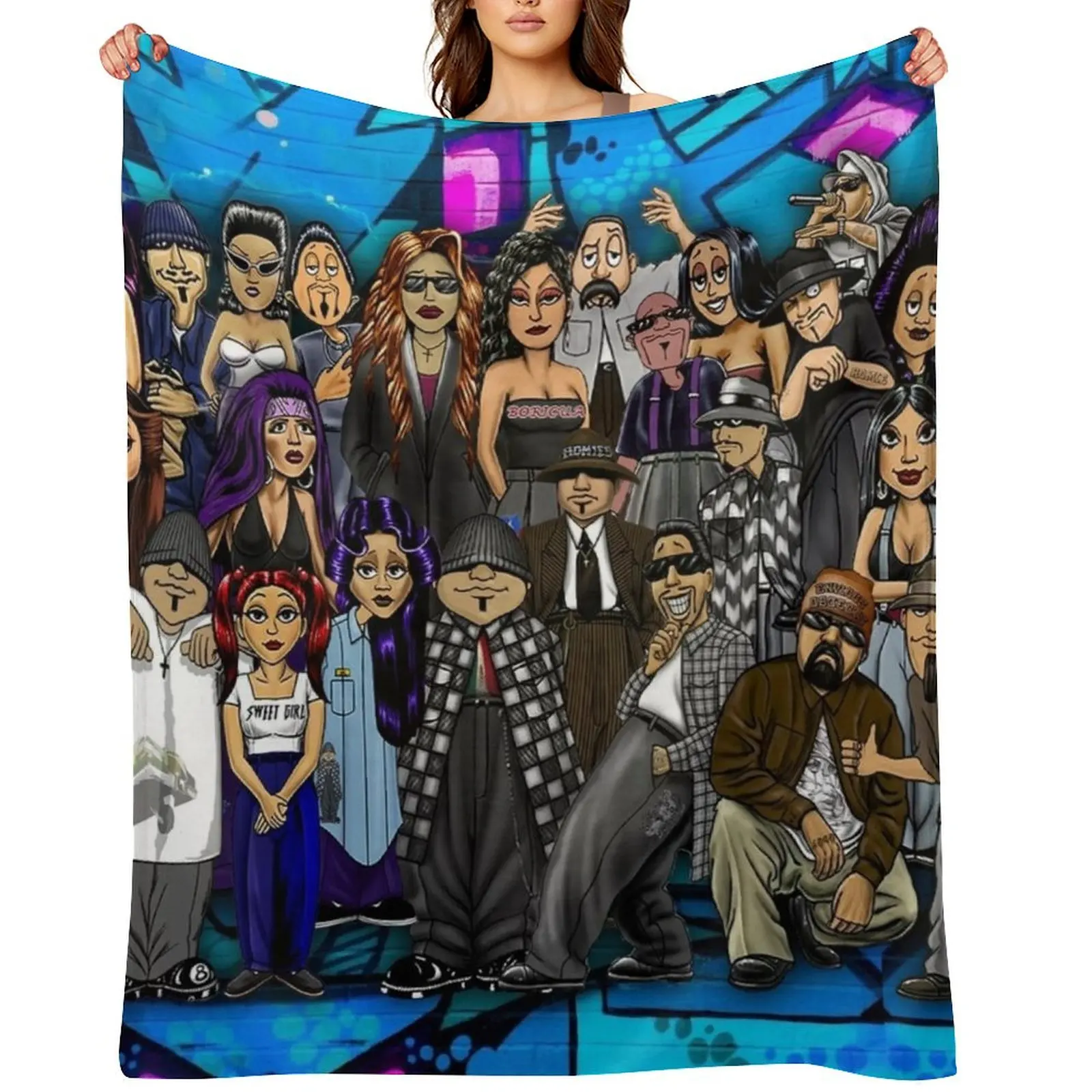 

Lil Homies Posters Throw Blanket For Decorative Sofa Plaid Beach Loose Blankets