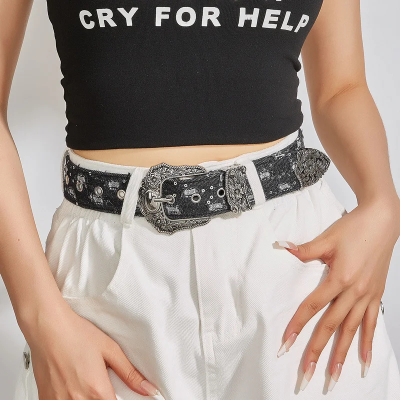 New European and American style canvas belt, trendy and stylish denim belt for womeny2khot girl belt