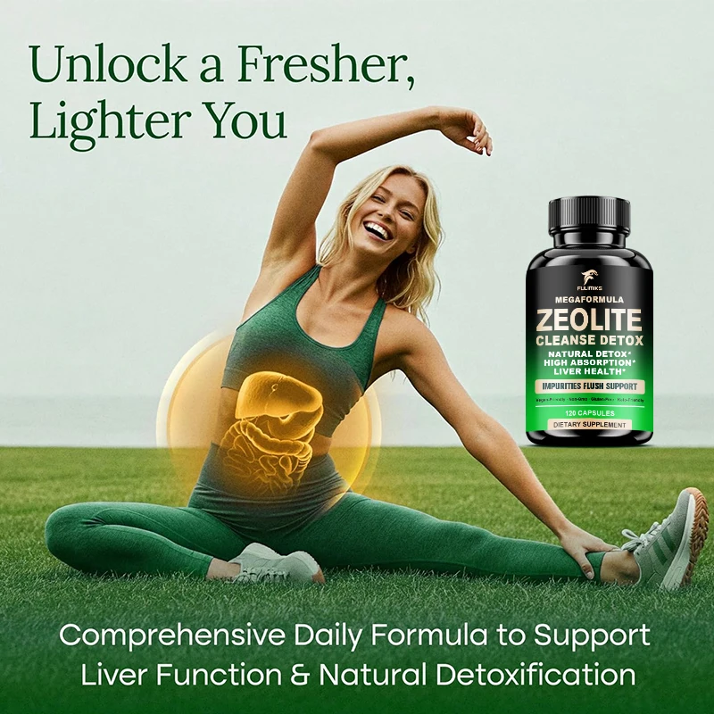 Pure Zeolite Cleanse Detox Capsules, Support Environmental Toxin Cleanse, Promotes Mental Clarity, Immune Boost, Non-GMO