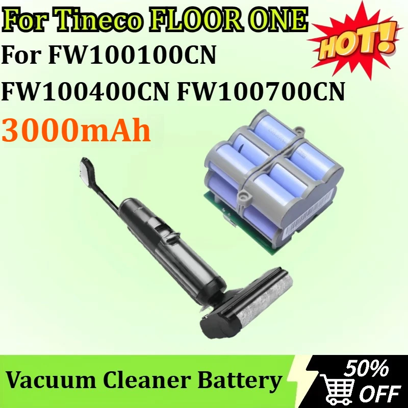 

21.6V 3000mAh Vacuum Cleaner Battery for Tineco FLOOR ONE 2.0LED 2.0LCD FW100100CN FW100400CN FW100700CN FW100800CN CL2019-10