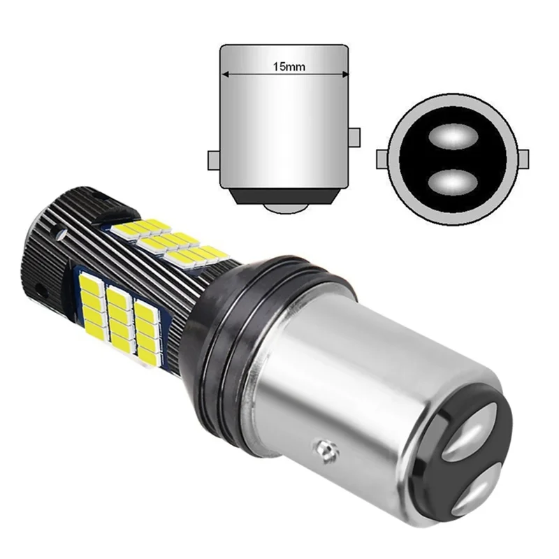 

Car 12V Tail Light Brake Light Bulb Turn Signal Rear Fog Light Daytime Running Light 1157 White Light-A28K