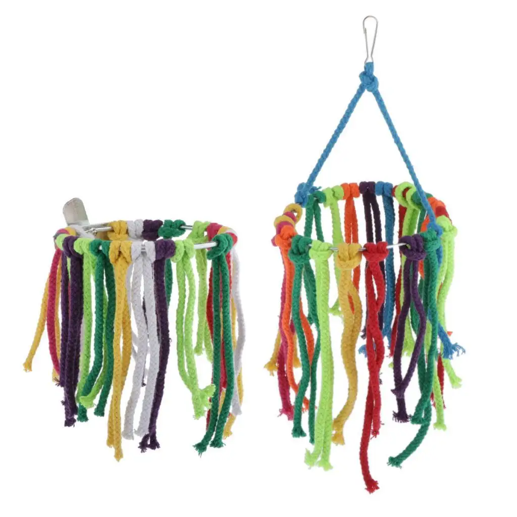 Rope Birds Chew Toy Cage Playground Standing Shredding Toy for Parrot Conure Finch Pet Birds Activities view 6