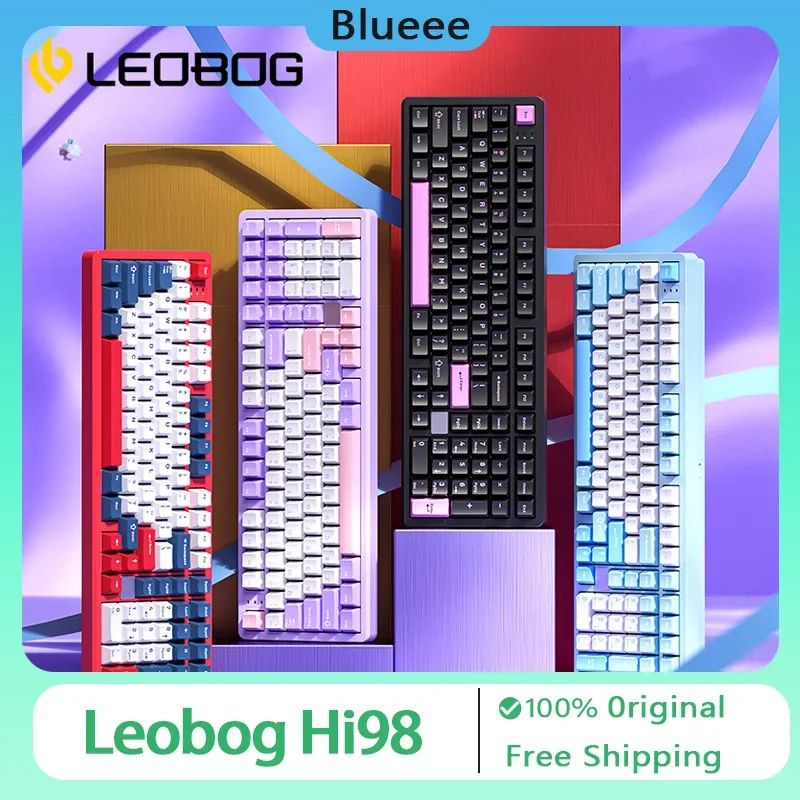 

Клавиатура Leobog Hi98 Механическая Проводная из алюминиевого сплава, 2,4 ГГц
