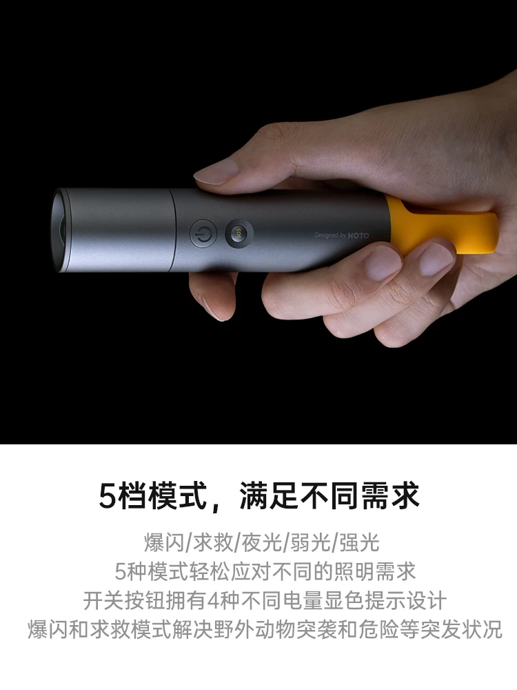 Rechargeable waterproof multifunctional emergency light compact and convenient lighting